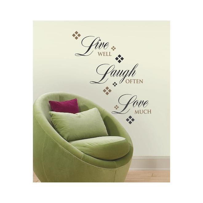 Peel and Stick Wall Decals - Live, Love, Laugh