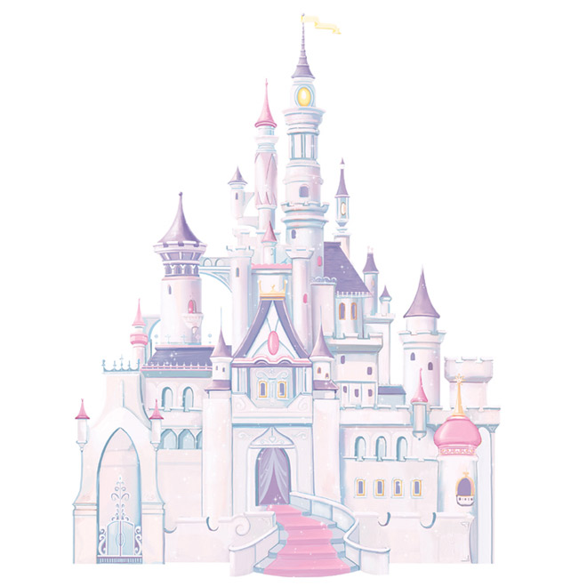 Appliqué mural autocollant «Château Disney»