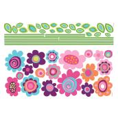 Peel and Stick Giant Wall Decals - Flower Stripes
