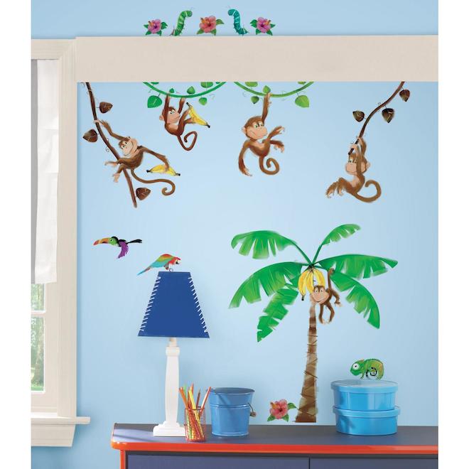 Peel and Stick Wall Decals - Monkeys