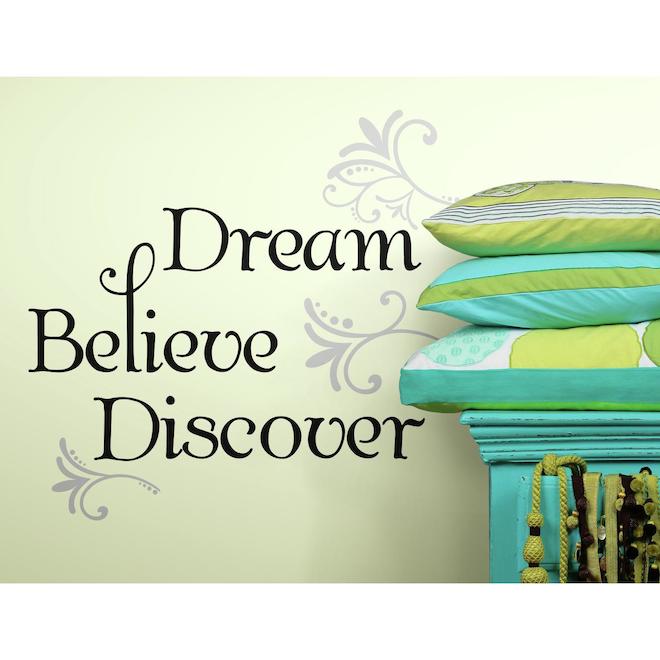 Peel and Stick Wall Decals - Dream Believe Discover