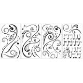 Appliqué mural autocollant «Notes De Musique»