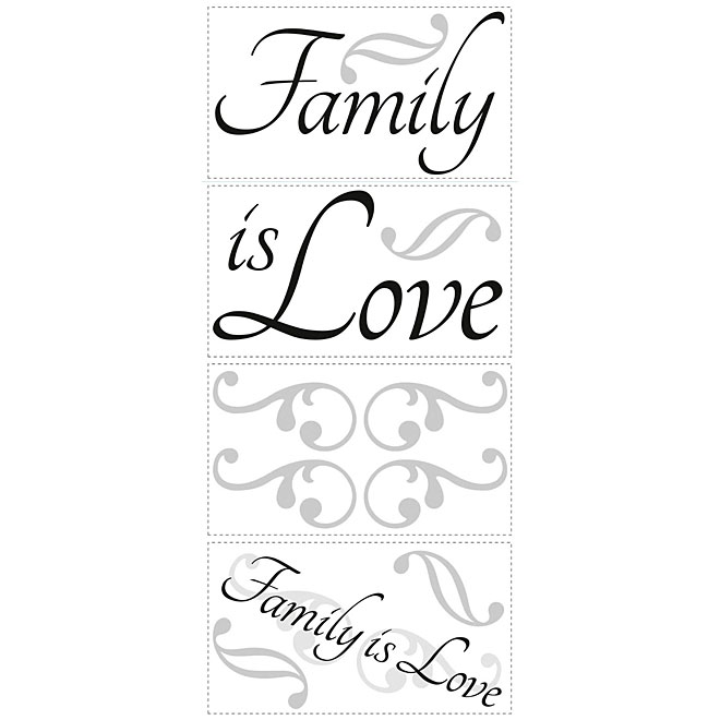 Appliqué mural autocollant «Family Is Love»