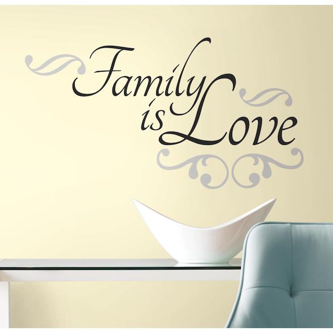 Peel and Stick Wall Decals - Family is Love