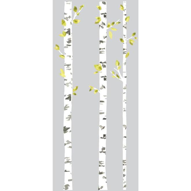 York Birch Trees Wall Decals 52-Piece