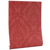 Papier peint, motif Damasse, 20,5'' x 33', 56 pi², rouge