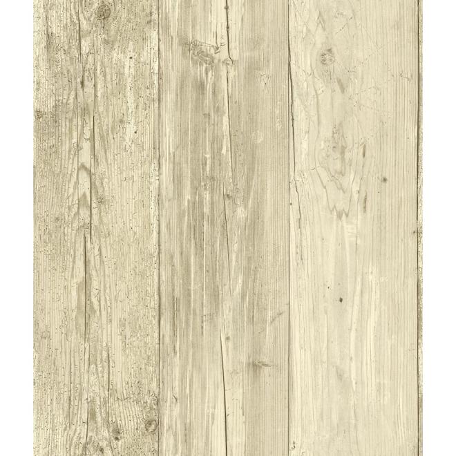 Barnboard Wallpaper - 33' - Beige