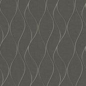 York Wallcoverings Wallpaper Wave Motif Prepatsed 56 sq.ft. - Dark Grey