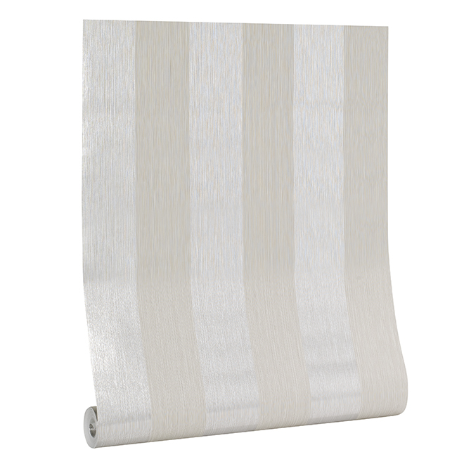 Wallpaper - Stripe Motif - 56 pi² - Silver