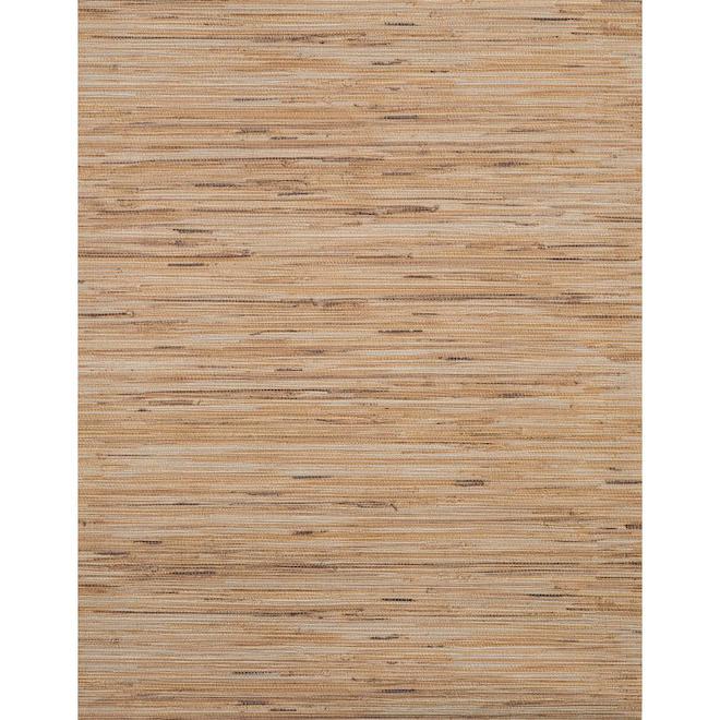Wallpaper - Grass Cloth Motif - 56 sq.ft. - Brown