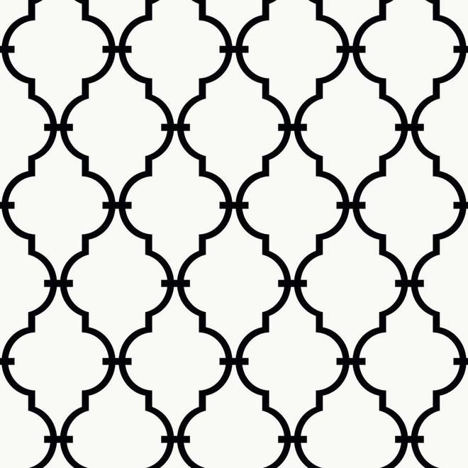 York Wallcoverings Prepasted Wallpaper Lattice Pattern 56 sq.ft. White