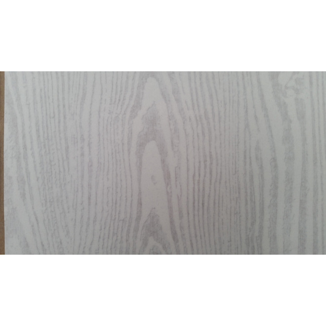 Papier peint à peindre aspect de bois York, blanc, lavable, 20,5 po l. x 33 po L.