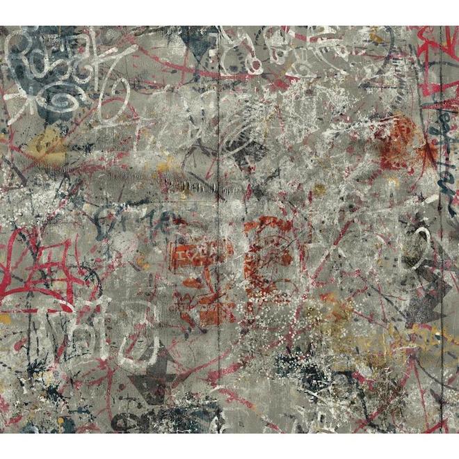 York Wallcoverings Pre-Pasted Wallpaper Graffiti 56 sq.ft. Mutlicolour