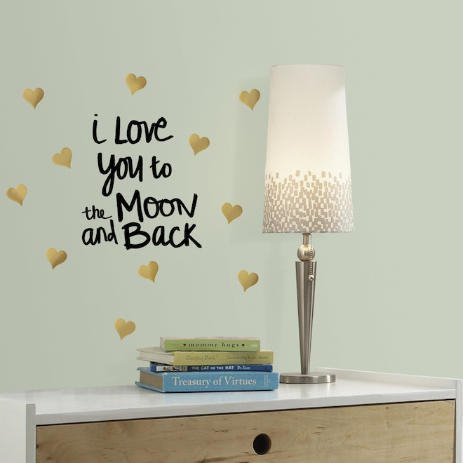 RoomMates "I Love You" 19-Piece Wall Decals Prepasted