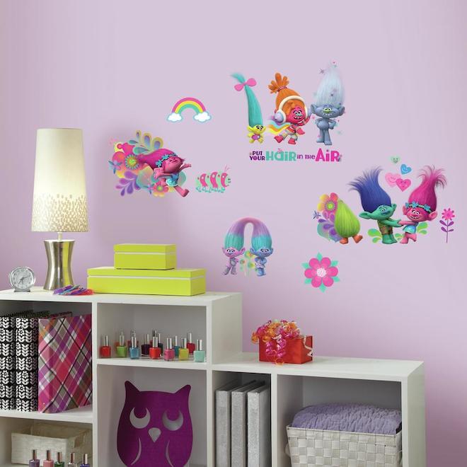 RoomMates Collection Name Kids-General Wall Stickers Trolls 24-Piece