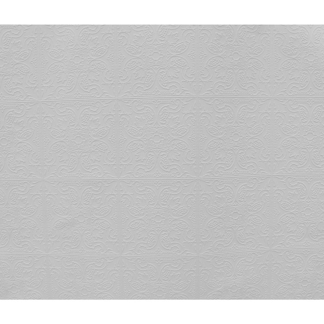 Papier peint aspect de plafond York, blanc, pré-encollé, 20,5 po l. x 33 po L.