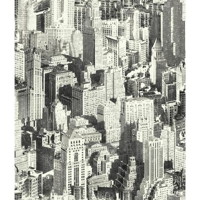 Papier peint York Wallcoverings préencollé ville de New York 28.2 pi ca