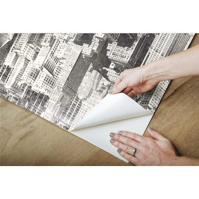 Papier peint York Wallcoverings préencollé ville de New York 28.2 pi ca