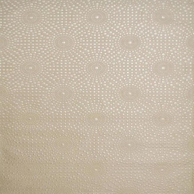 York Wallcoverings Mid Century Wallpaper Mettalic Circle Burst 57.75 sq.ft. Off-White