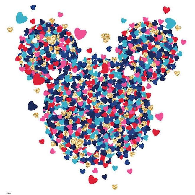 RoomMates Minnie Mouse Confetti Wall Decal Peel and Stick 1-Piece ...