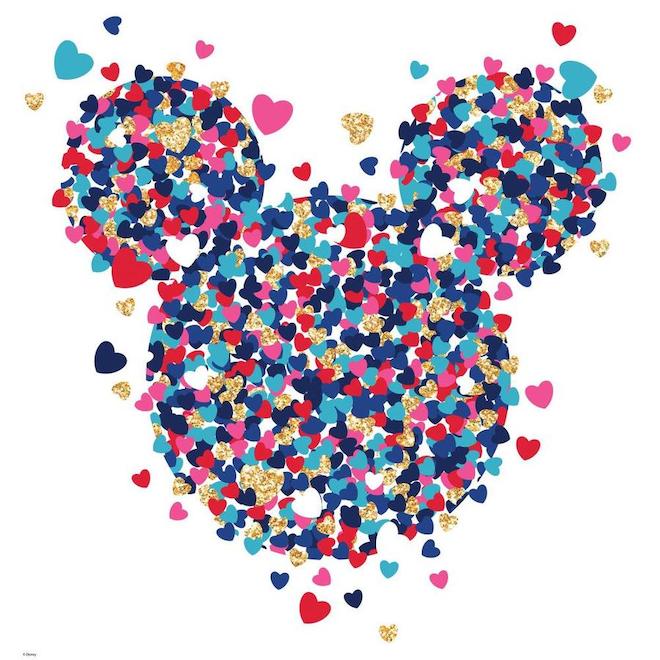 RoomMates Minnie Mouse Confetti Wall Decal Peel and Stick 1-Piece