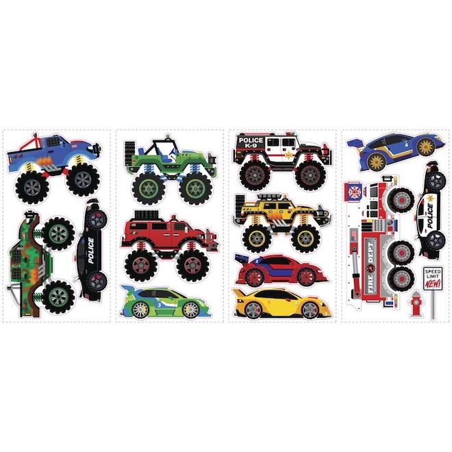 RoomMates Transportation Wall Decals Peel & Stick 15-Piece