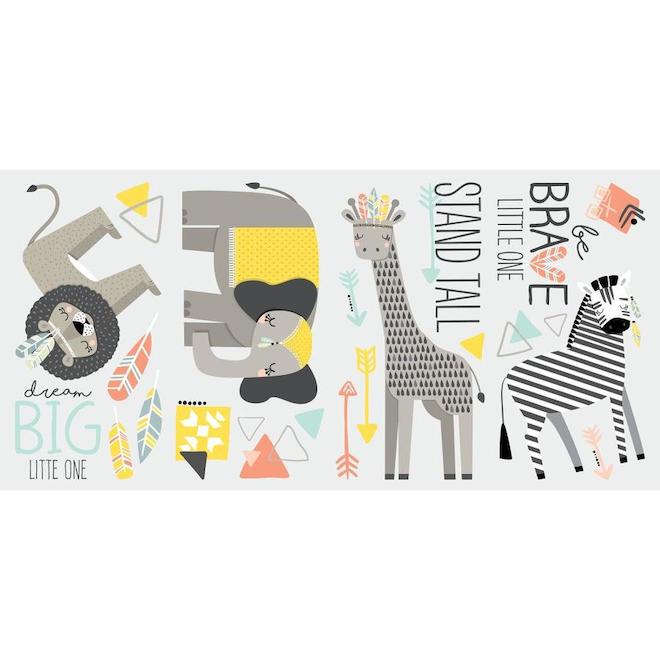 RoomMates Little Explorer Animal Wall Decals Peel & Stick 23-Piece