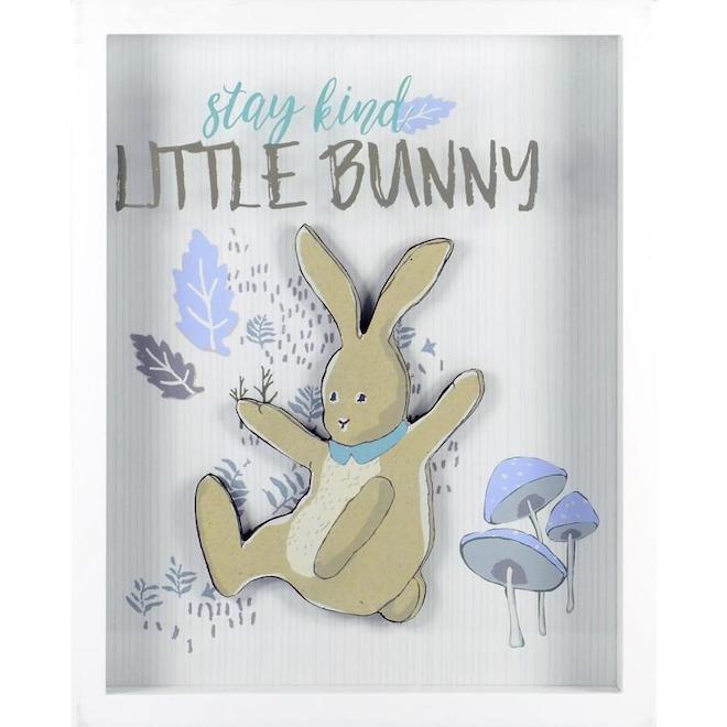 LINDEN AVE Stay Kind Little Bunny Wall Decor 8-in x 10-in