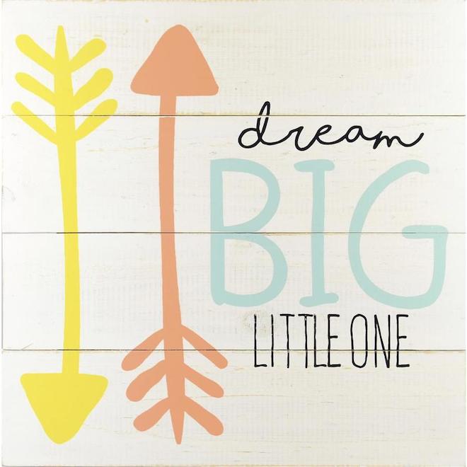 LINDEN AVE Dream Big Wall Decor 12-in x 12-in