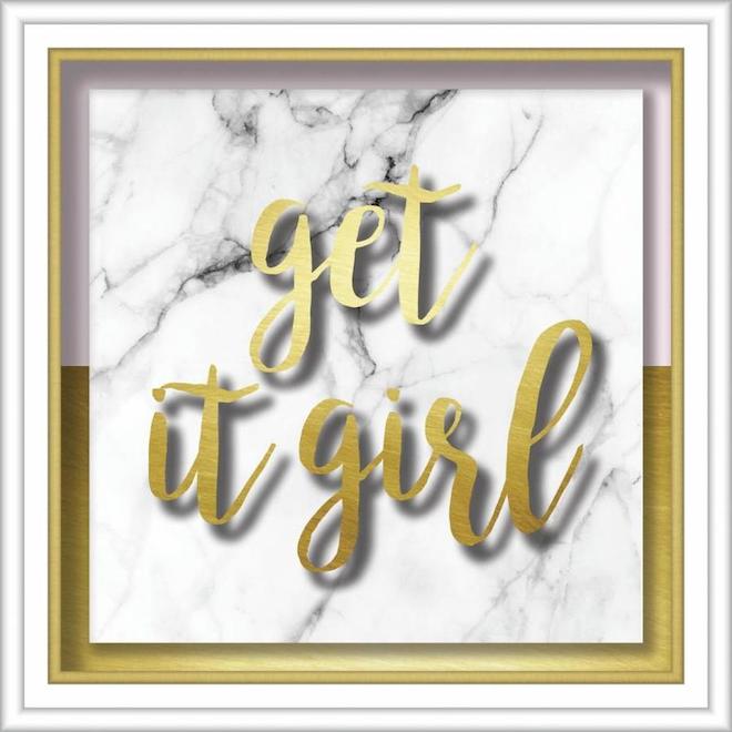 LINDEN AVE Get It Girl Wall Decor 10-in x 10-in