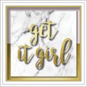 LINDEN AVE Get It Girl Wall Decor 10-in x 10-in