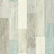 Weathered Wood Plank Wallpaper - Blue - 20.5" x 16.5'