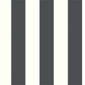 Papier peint à rayures, blanc et noir 20,5" x 16,5'
