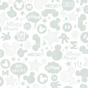 Papier peint Mickey Mouse, gris, 20,5" x 16,5'