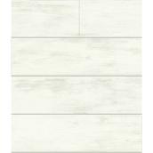 Papier peint autocollant Magnolia Home de RoomMates, planches de bois, 198 po x 20,5 po, gris