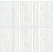 Papier peint RoomMates autocollant, planches de bois, 4 po x 16,7 po, gris, 16 pièces