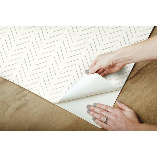 RoomMates Self-Adhesive Wallpaper - Pick Up Sticks - 198-in x 20.5-in - Grey