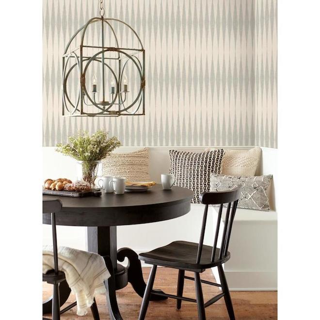 York Wallcoverings Magnolia Home Handloom Wallpaper 56 sq.ft. Cool Grey