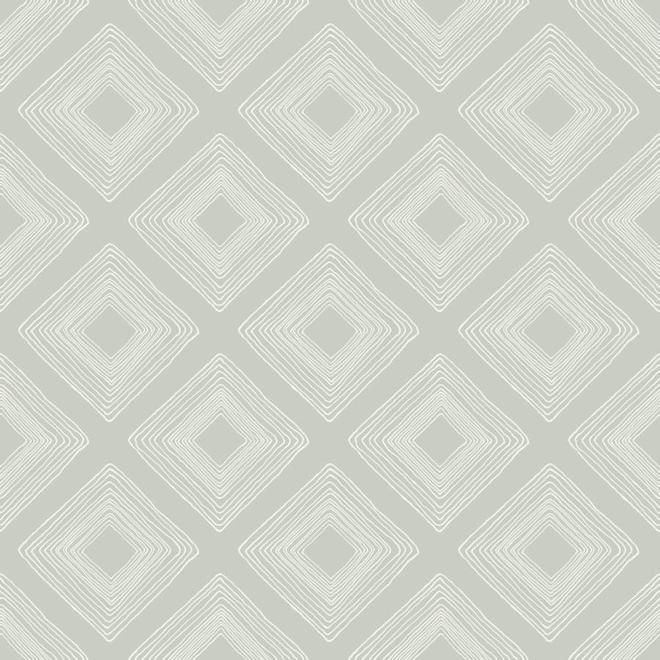 Wallpaper RoomMates Diamond Sketch Light Gray 56 sq ft