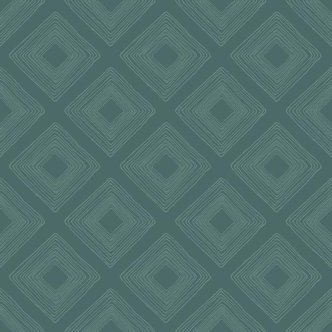 Wallpaper RoomMates Diamond Sketch Teal 56 sq ft