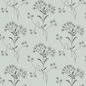 Wallpaper RoomMates Wildflower Sketch Blue 56 sq ft