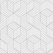 RoomMates Peel-and-Stick Wallpaper - Stripped Hexagon Grey - 28.18-sq.ft.