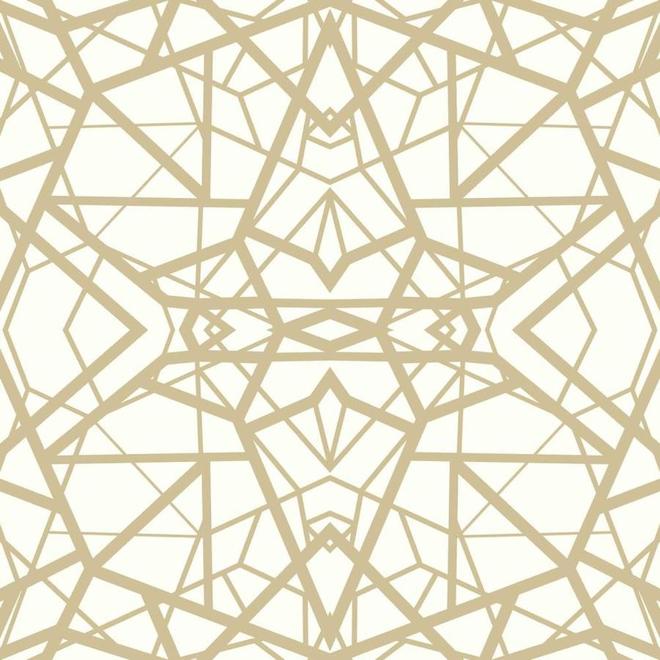 RoomMates Wallpaper 28.18-sq ft Shatter Geometric Gold Peel and Stick