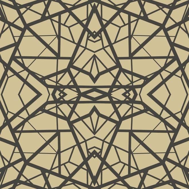 RoomMates Wallpaper 28.18-sq ft Shatter Geometric Black Peel and Stick