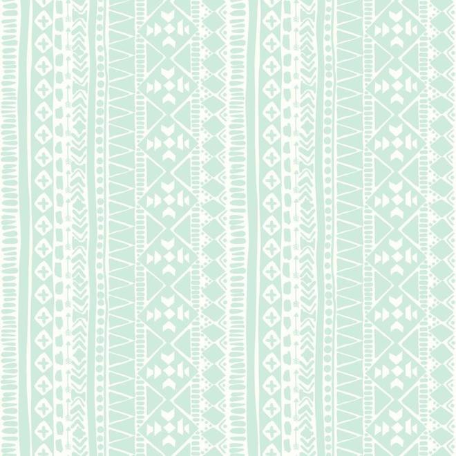 RoomMates Wallpaper 28.18-sq ft Tribal Teal Peel and Stick