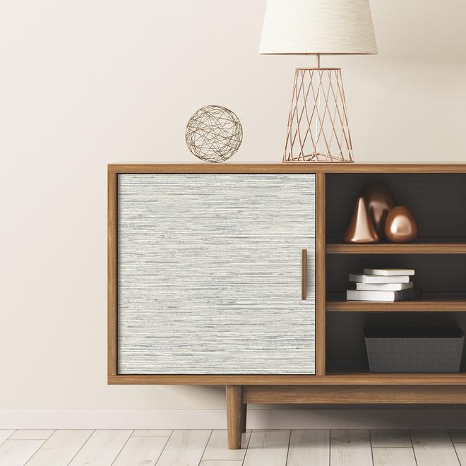 RoomMates Peel and Stick Wallpaper - Blue Grasscloth - 28.18-sq.ft.