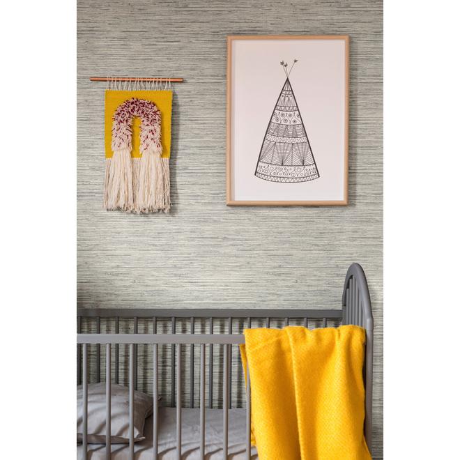 RoomMates Peel and Stick Wallpaper - Blue Grasscloth - 28.18-sq.ft.