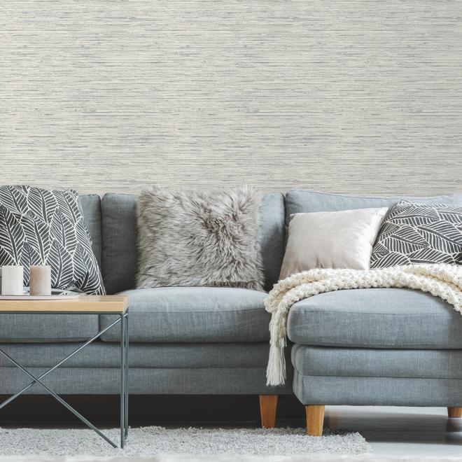 RoomMates Peel and Stick Wallpaper - Blue Grasscloth - 28.18-sq.ft.