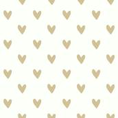 RoomMates Wallpaper 28.18-sq ft Heart Spot Gold Peel and Stick