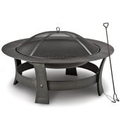 Style Selections 19 x 35-in Black Steel Round Outdoor Wood Fire Pit